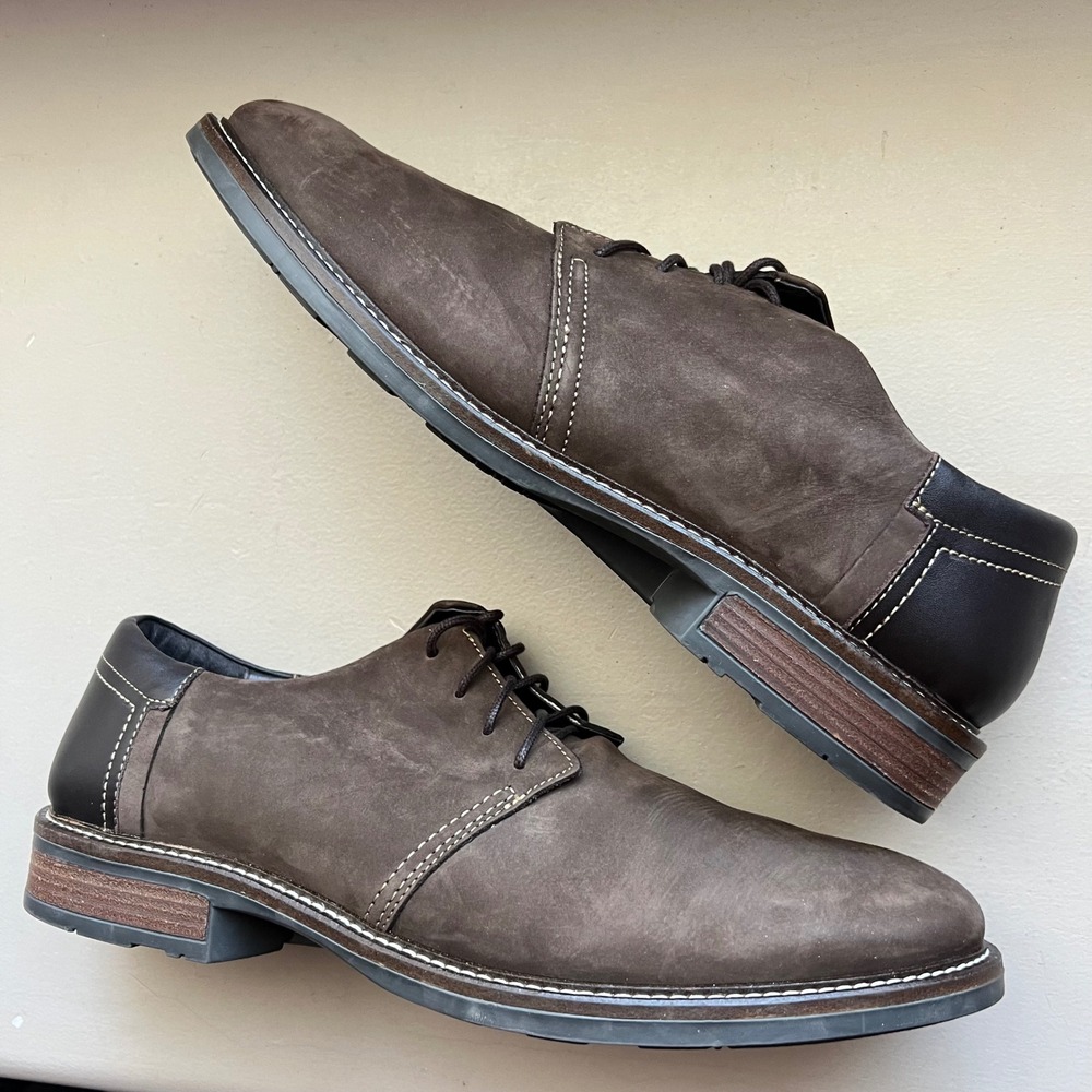 Naot Men 12 EU 45 Dark Brown Suede Lace‎ Up Comfort Shoes Flex Casual Preppy